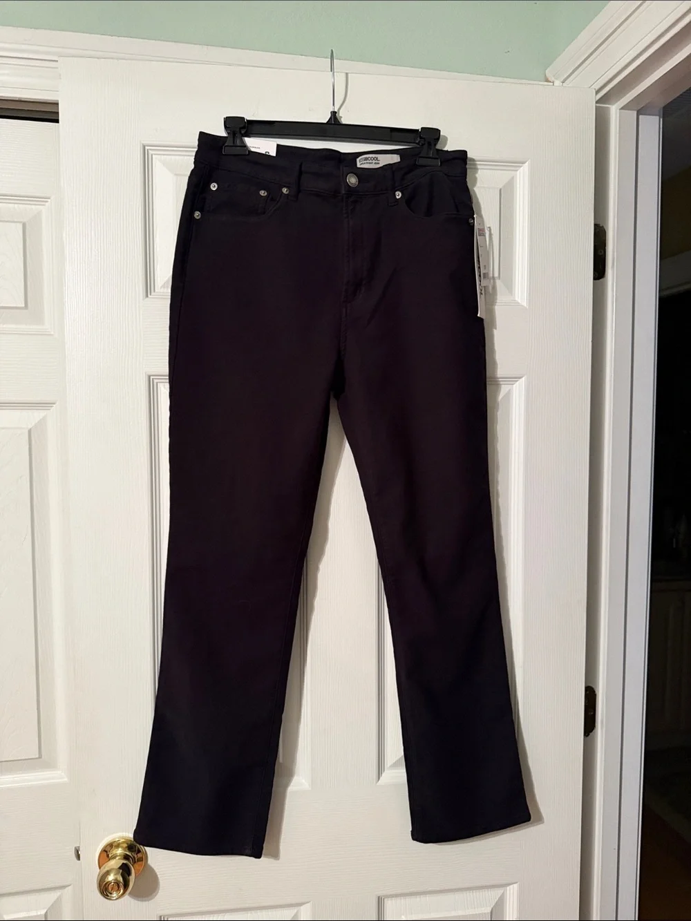 32 Degrees Women's Straight Leg Jeans in Black - Picture 1 of 3